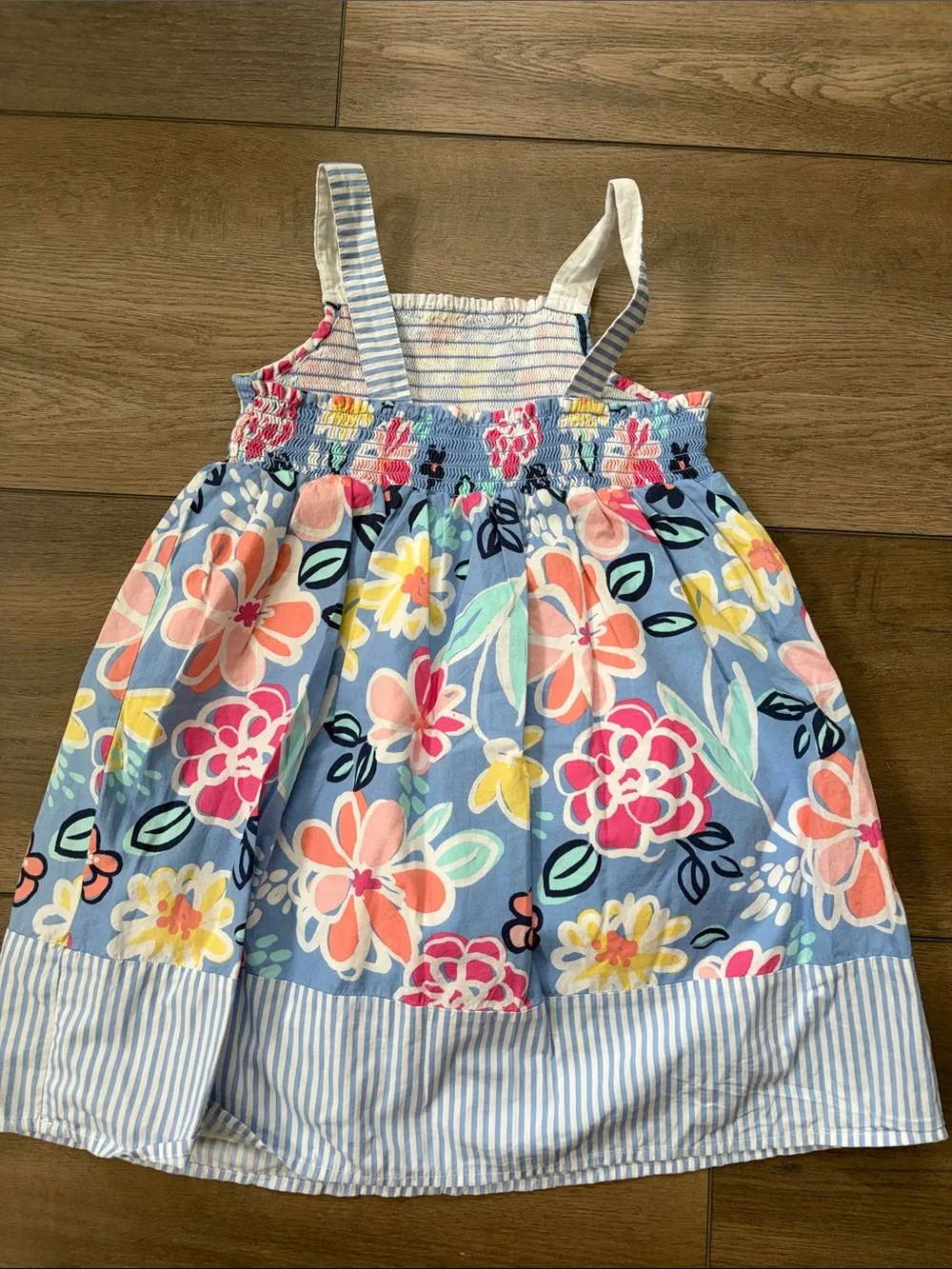 Gymboree Light Blue Floral Sun Dress with Pink, Yellow and Mint Accents